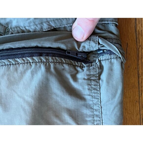 REI Khaki Nylon Wide Leg Hiking Performance Pants to Shorts   Mens Size Large - Picture 5 of 10